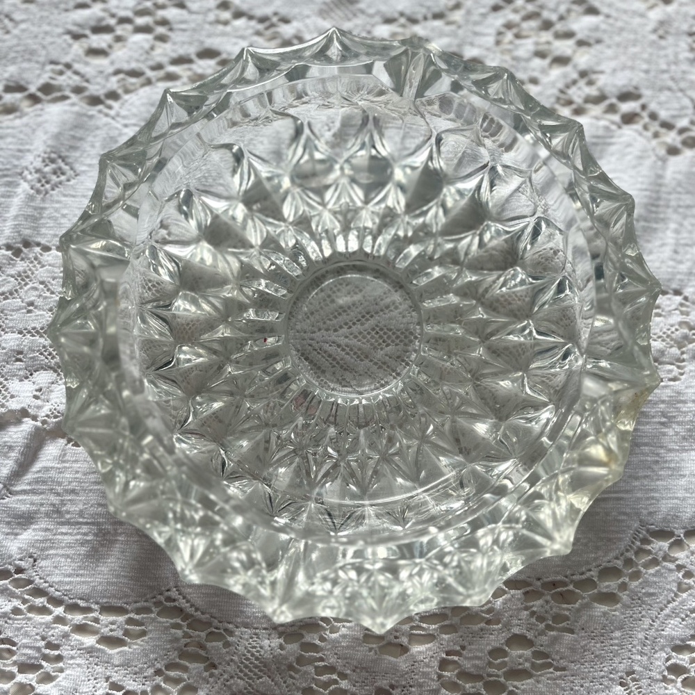 Starburst Glass Ashtray/vintage